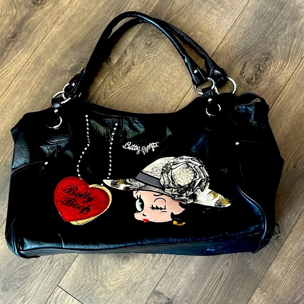Vintage Betty Boot black shoulder bag purse